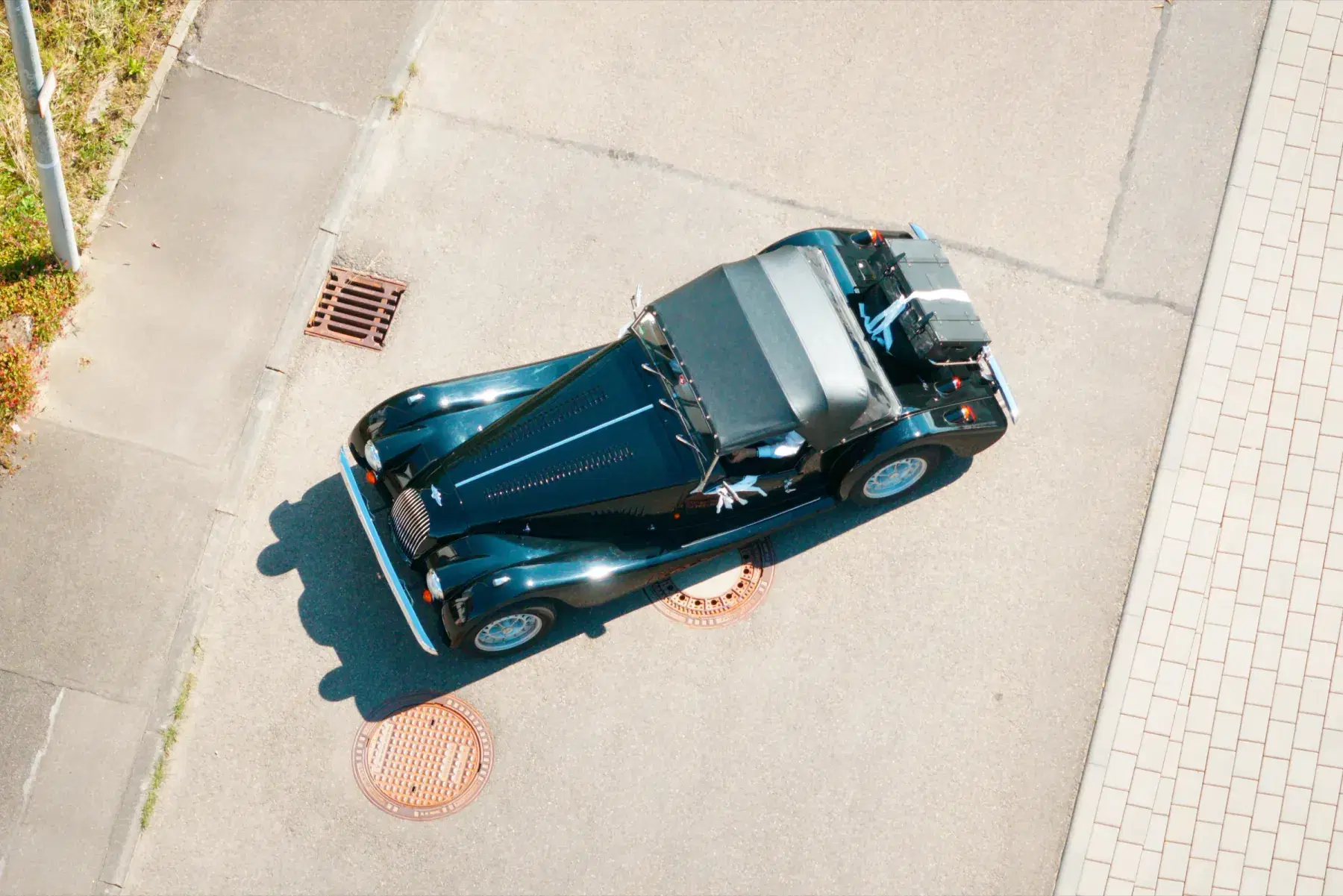 Oldtimer aus der Vogelperspektive